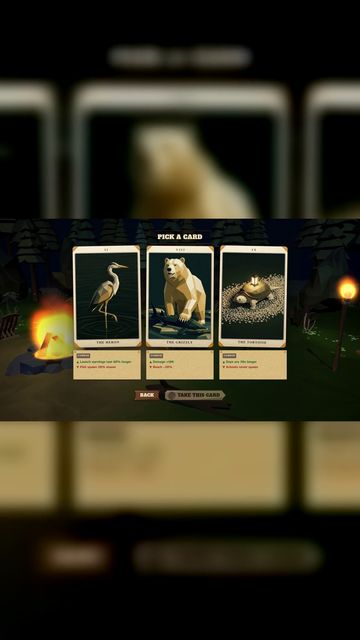 The campfire, picking one of three cards, then the bill.