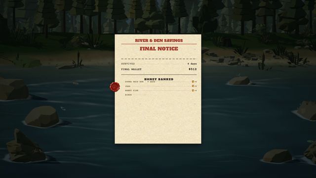 The FINAL NOTICE that ends a run.
