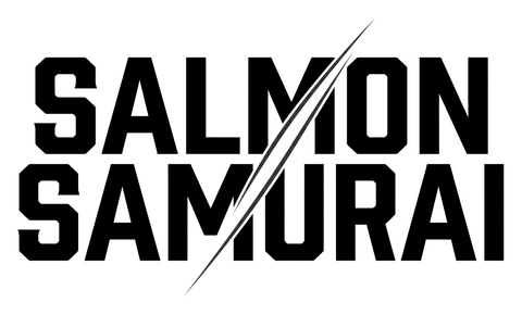 The Salmon Samurai logo on a transparent background.